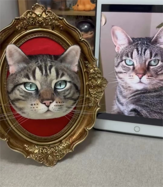 Custom Needle-Felted Cat