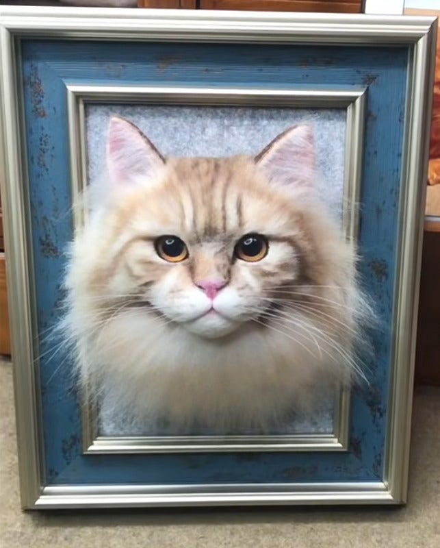 Custom Needle-Felted Cat