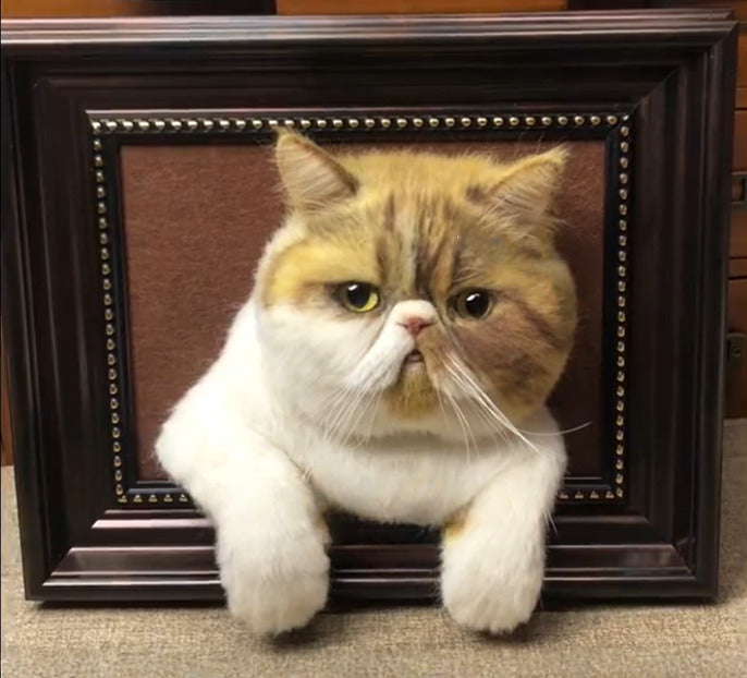 Custom Needle-Felted Cat