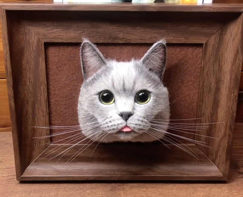 Custom Needle-Felted Cat