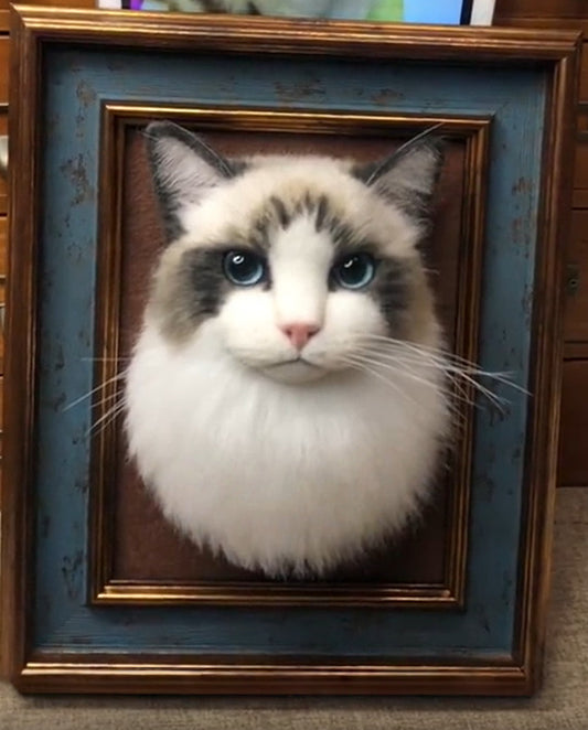 Custom Needle-Felted Cat